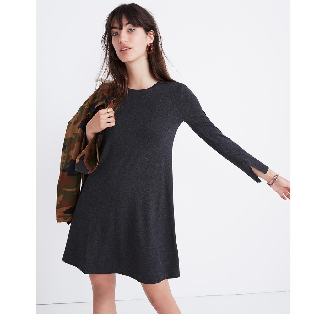 Madewell | Long-Sleeve Swingy Tee Dress